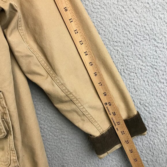 Orvis Barn Coat Jacket Tan Corduroy Collar Quilted Lining Mens XL - Picture 11 of 15